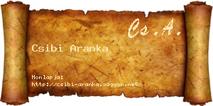 Csibi Aranka névjegykártya